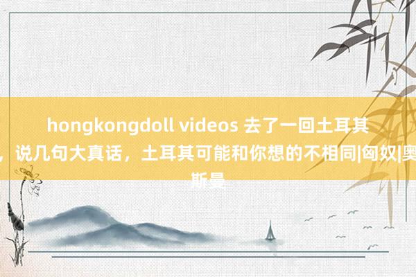 hongkongdoll videos 去了一回土耳其归来，说几句大真话，土耳其可能和你想的不相同|匈奴|奥斯曼