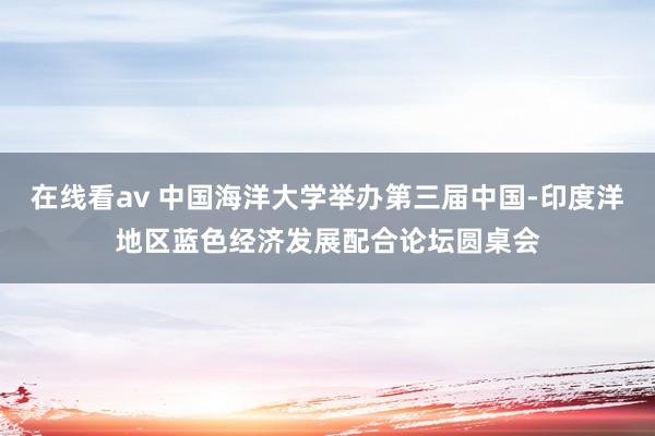 在线看av 中国海洋大学举办第三届中国-印度洋地区蓝色经济发展配合论坛圆桌会